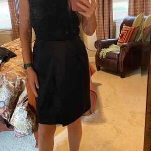 Taylor Black Sleeveless Sheath Dress